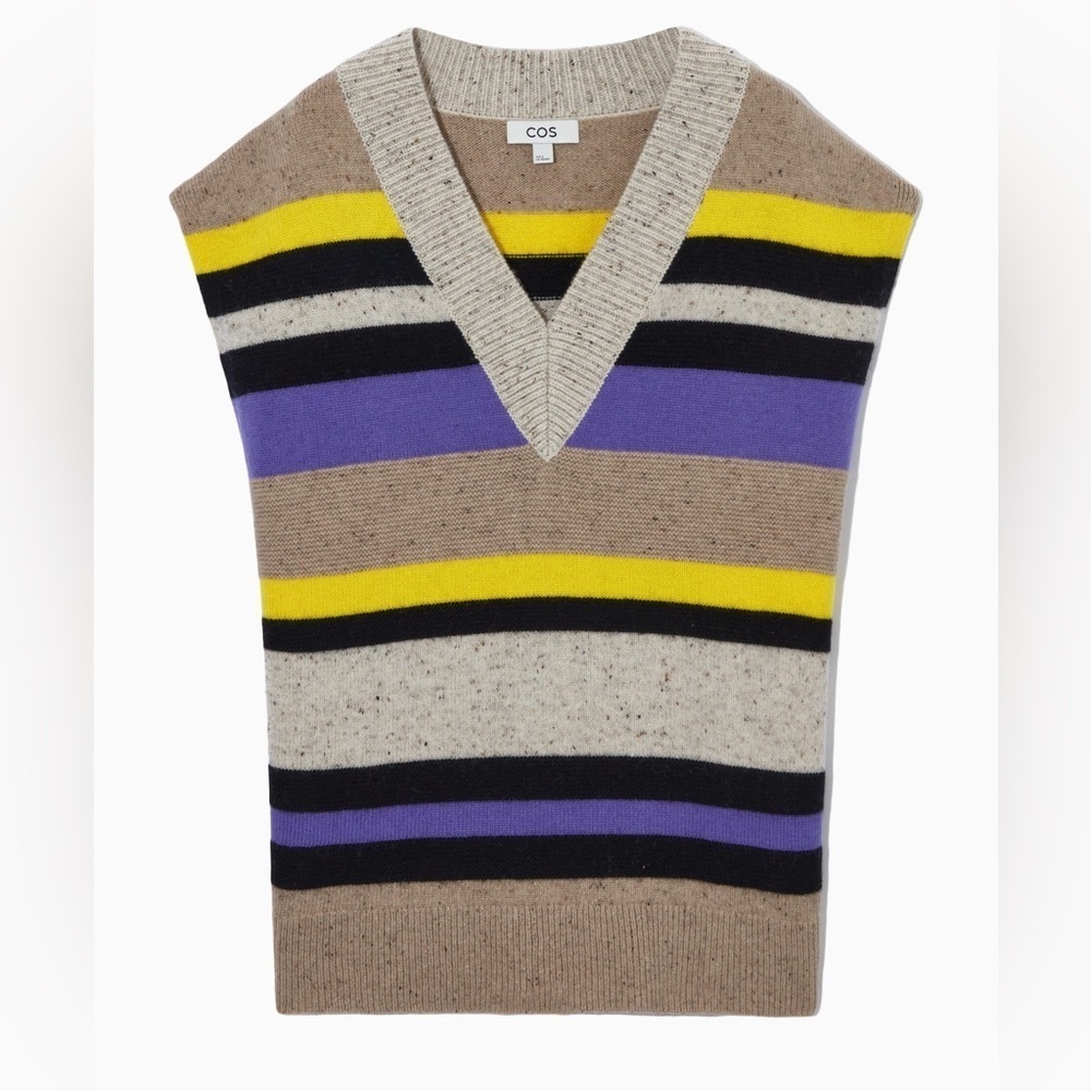 New COS Pure Wool Striped Vest - Picture 2 of 10
